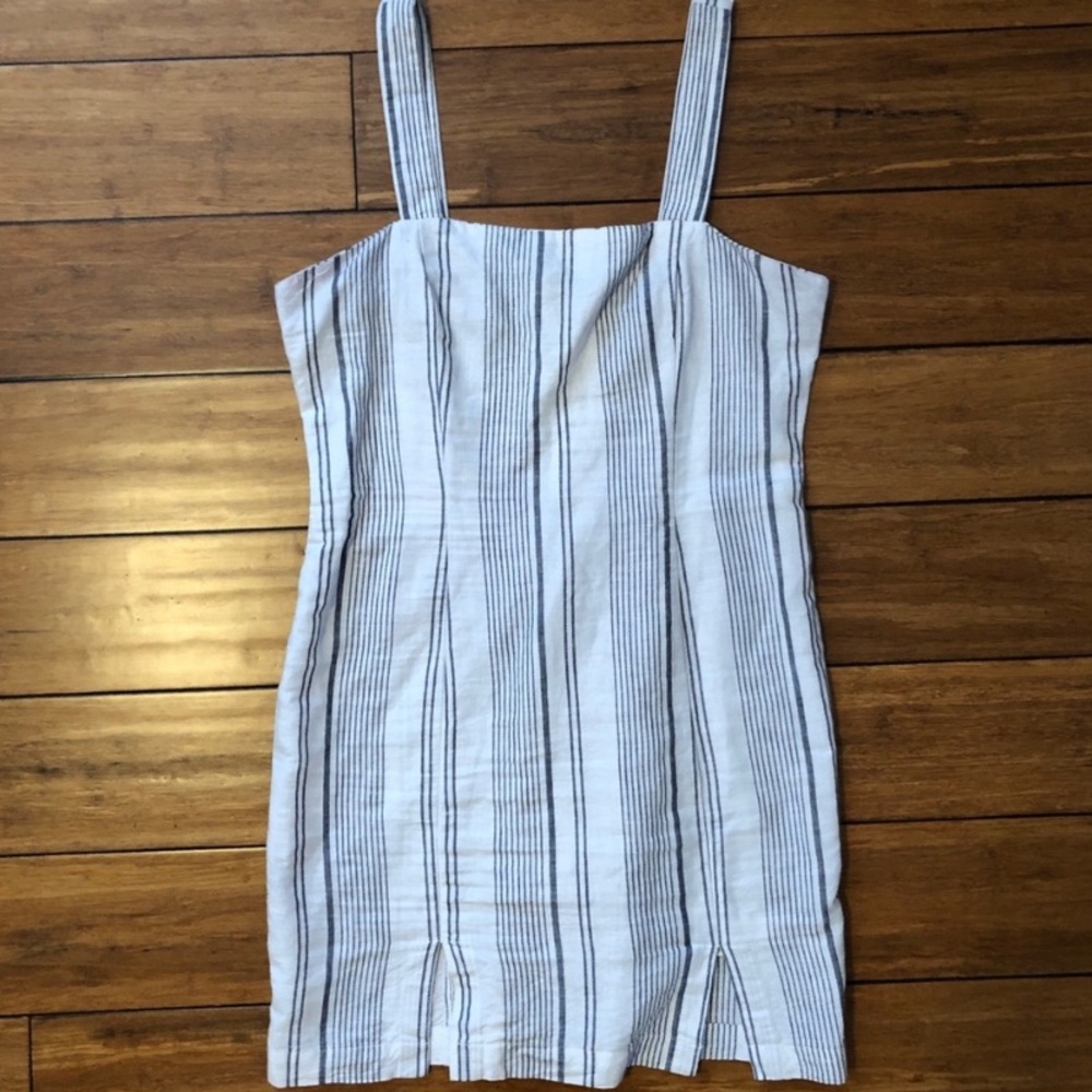 STRIPED LINEN DRESS forever 21